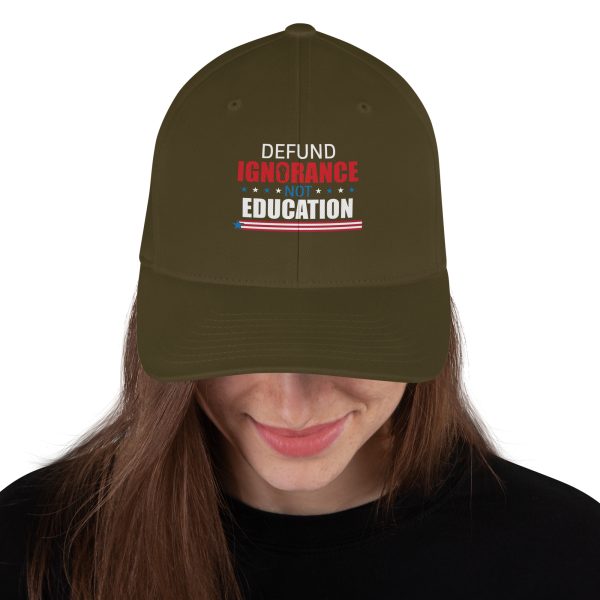 Structured Twill Cap - Defund Ignorance not Education - Image 4