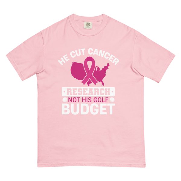 Unisex garment-dyed heavyweight t-shirt - cut cancer research but not his golf budget - Image 14