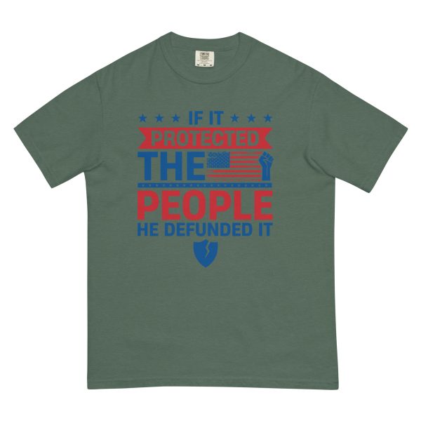 Unisex garment-dyed heavyweight t-shirt - If it Protected the People - Image 4