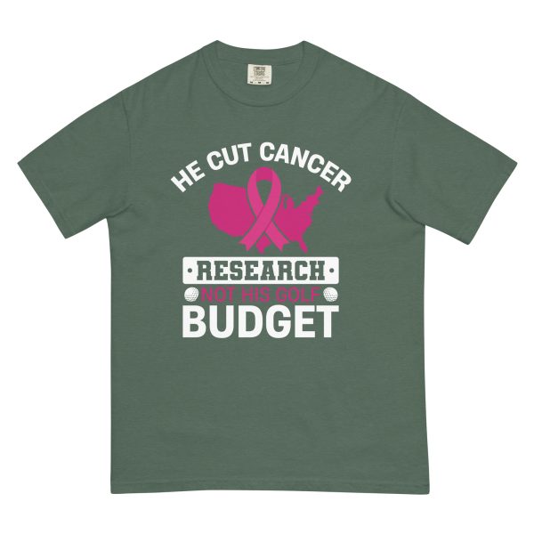 Unisex garment-dyed heavyweight t-shirt - cut cancer research but not his golf budget - Image 8