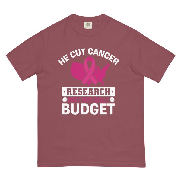 Unisex garment-dyed heavyweight t-shirt - cut cancer research but not his golf budget - Image 6