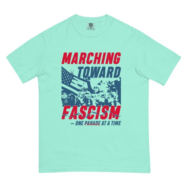 Unisex garment-dyed heavyweight t-shirt - Marching towards Fascism - Image 10