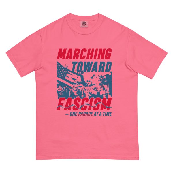 Unisex garment-dyed heavyweight t-shirt - Marching towards Fascism - Image 5