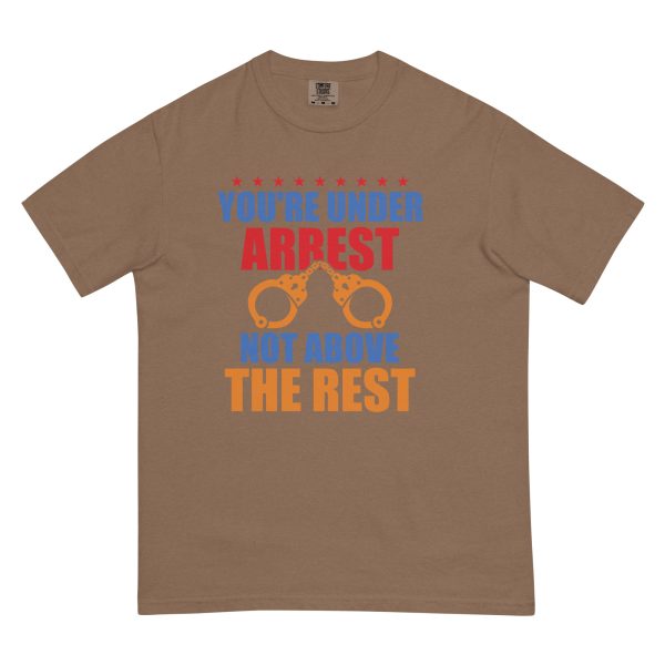 Unisex garment-dyed heavyweight t-shirt - Youre Under Arrest - Image 8