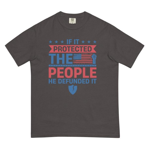 Unisex garment-dyed heavyweight t-shirt - If it Protected the People - Image 2