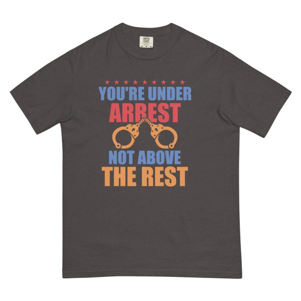 Unisex garment-dyed heavyweight t-shirt - Youre Under Arrest - Image 5