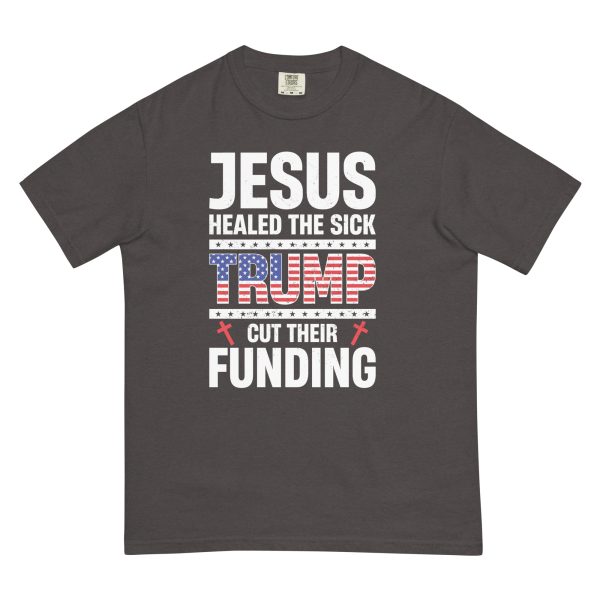 Unisex garment-dyed heavyweight t-shirt - Jesus Healed the Sick - Image 4