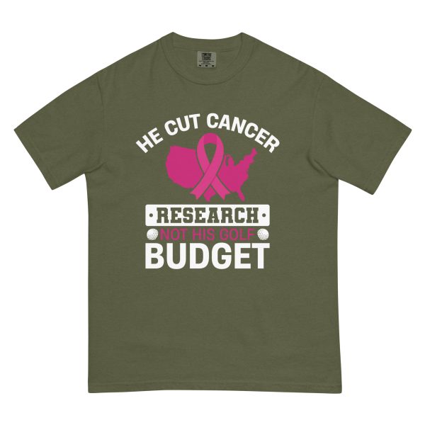Unisex garment-dyed heavyweight t-shirt - cut cancer research but not his golf budget - Image 5