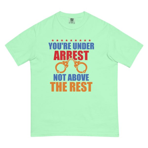 Unisex garment-dyed heavyweight t-shirt - Youre Under Arrest - Image 12