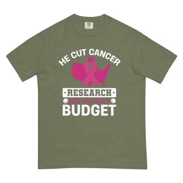 Unisex garment-dyed heavyweight t-shirt - cut cancer research but not his golf budget - Image 9
