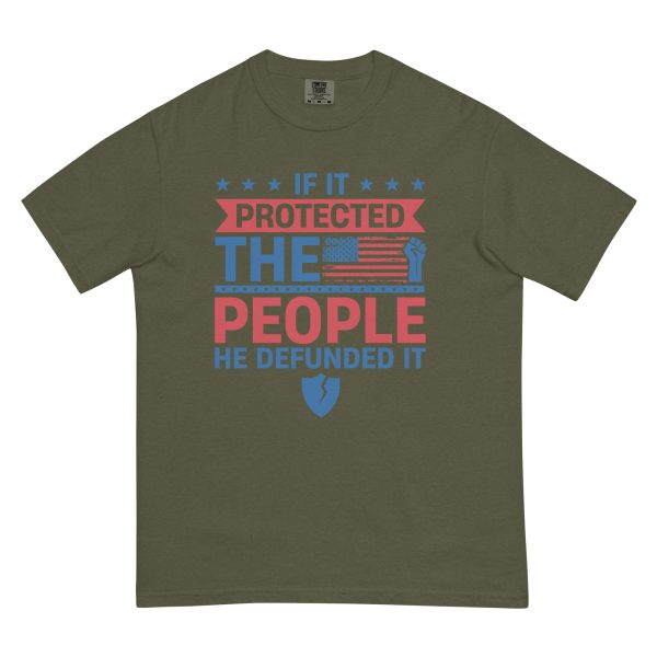 Unisex garment-dyed heavyweight t-shirt - If it Protected the People - Image 3