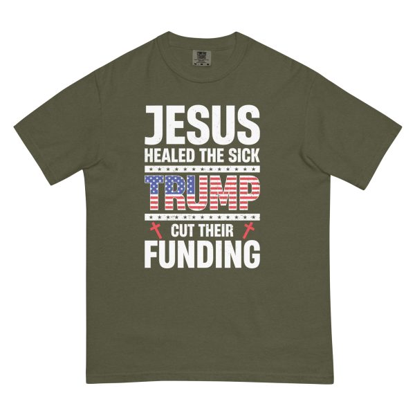 Unisex garment-dyed heavyweight t-shirt - Jesus Healed the Sick - Image 5