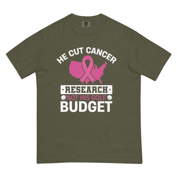 Unisex garment-dyed heavyweight t-shirt - cut cancer research but not his golf budget - Image 4