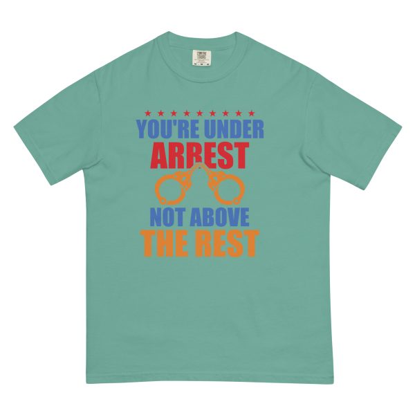 Unisex garment-dyed heavyweight t-shirt - Youre Under Arrest - Image 11