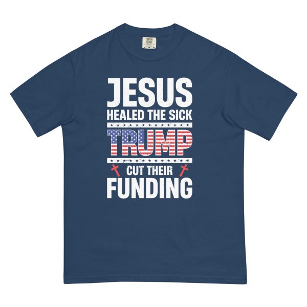 Unisex garment-dyed heavyweight t-shirt - Jesus Healed the Sick - Image 3