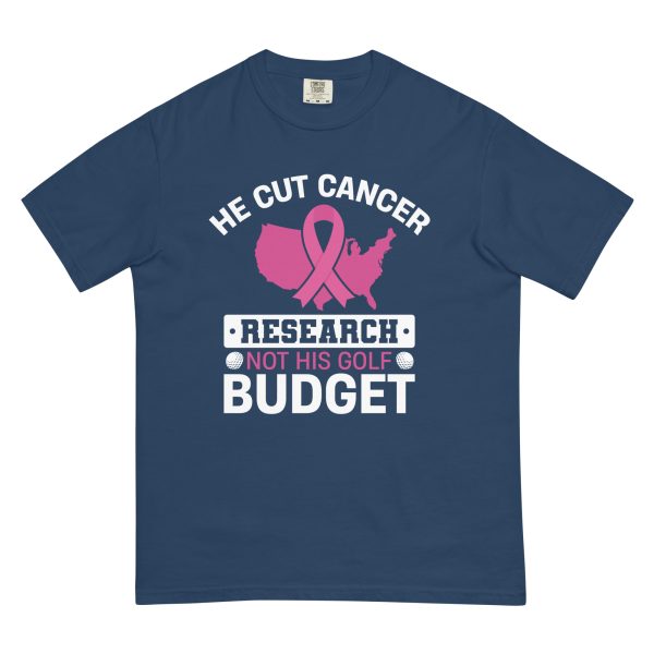 Unisex garment-dyed heavyweight t-shirt - cut cancer research but not his golf budget - Image 3