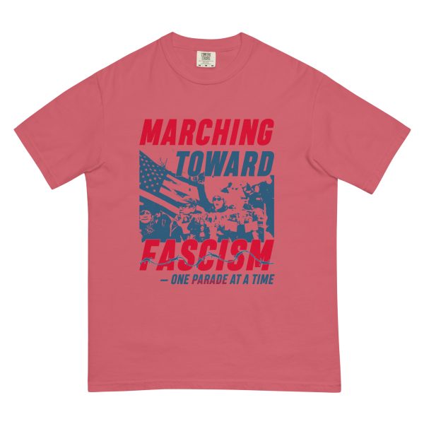Unisex garment-dyed heavyweight t-shirt - Marching towards Fascism - Image 2