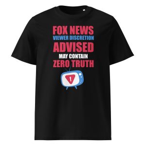 Unisex organic ribbed neck t-shirt Zero Truth Fox