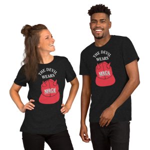 Devil Wears MAGA dark Unisex t-shirt