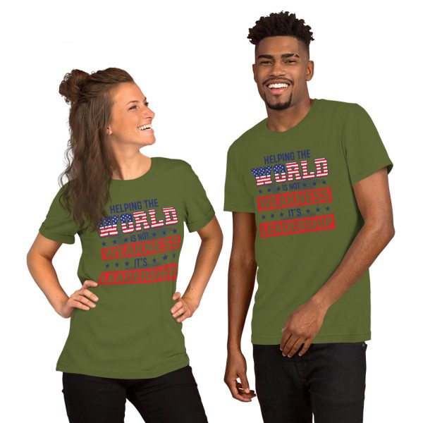 Unisex t-shirt - Helping the World is nor Weakness its Leadership - Image 6