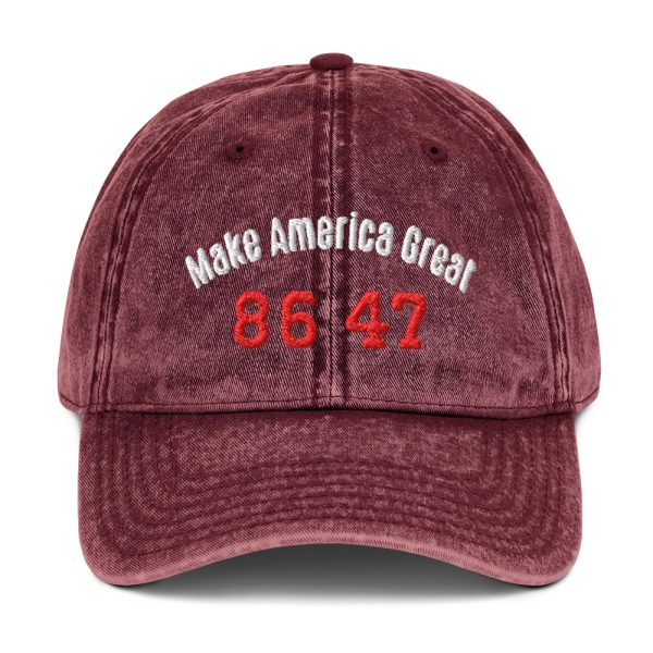 Vintage Cotton Twill Cap - Make America Great 86 47 - Image 3