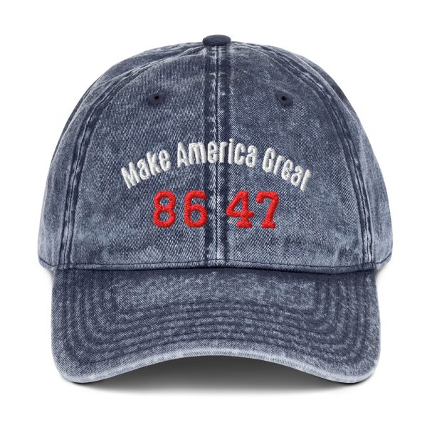Vintage Cotton Twill Cap - Make America Great 86 47 - Image 2