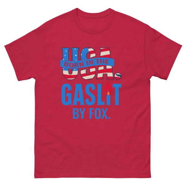 Unisex classic tee - Born in the USA Gaslit by Fox - Image 5