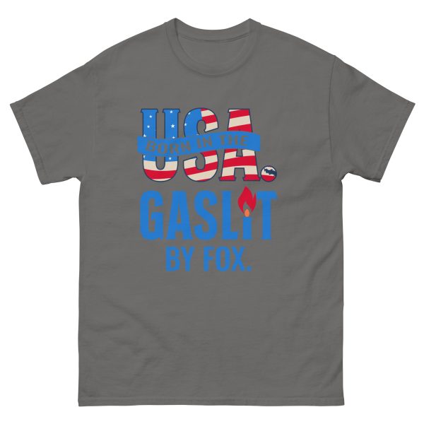 Unisex classic tee - Born in the USA Gaslit by Fox - Image 9