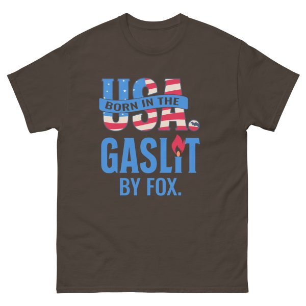 Unisex classic tee - Born in the USA Gaslit by Fox - Image 4
