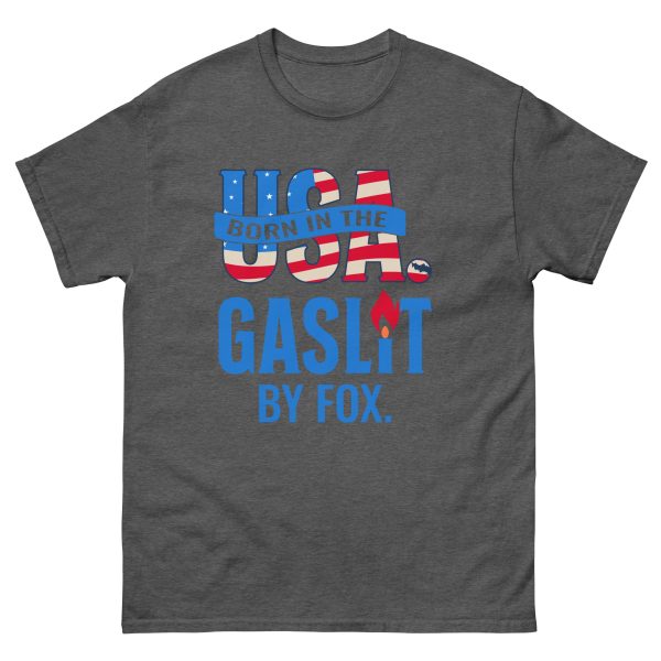 Unisex classic tee - Born in the USA Gaslit by Fox - Image 6