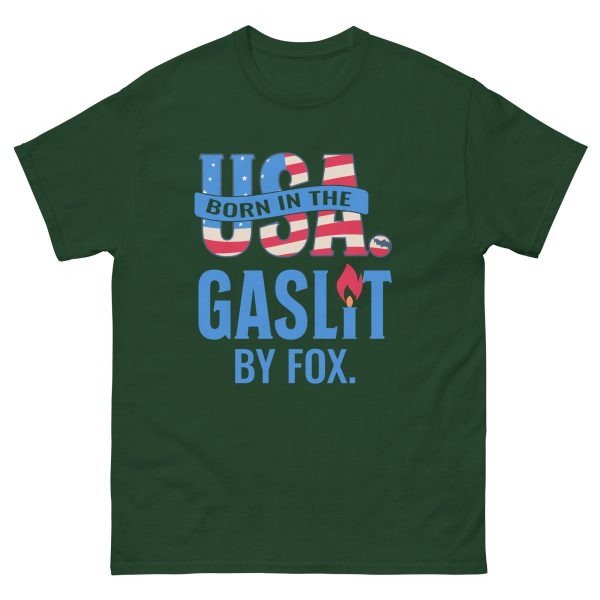 Unisex classic tee - Born in the USA Gaslit by Fox - Image 3