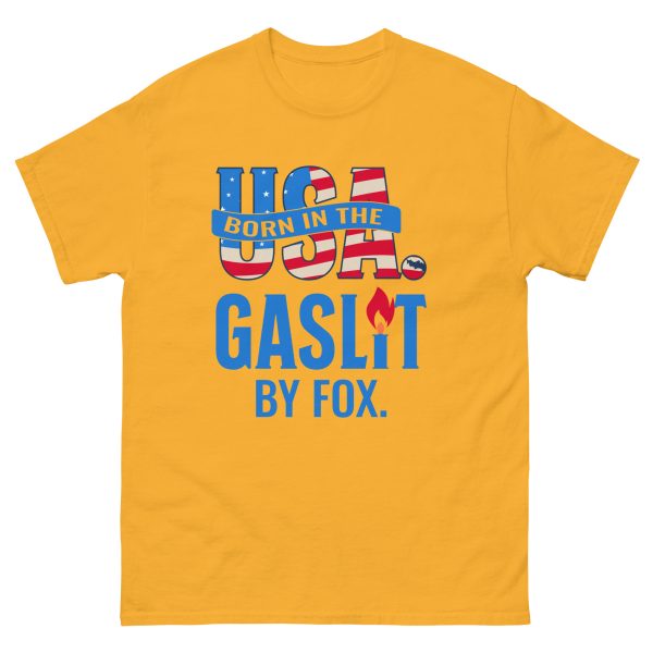 Unisex classic tee - Born in the USA Gaslit by Fox - Image 13