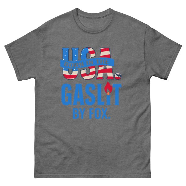 Unisex classic tee - Born in the USA Gaslit by Fox - Image 11