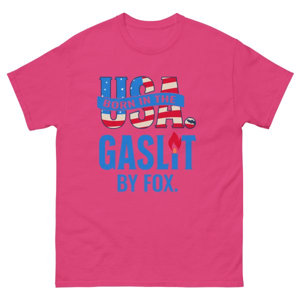 Unisex classic tee - Born in the USA Gaslit by Fox - Image 8