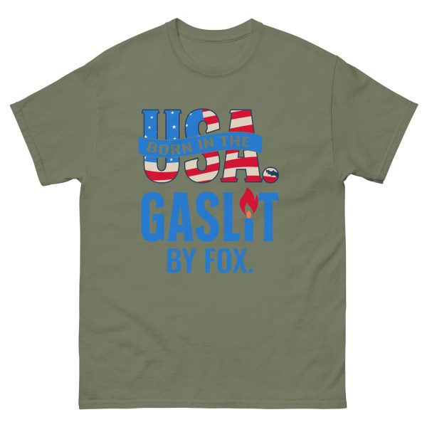 Unisex classic tee - Born in the USA Gaslit by Fox - Image 10