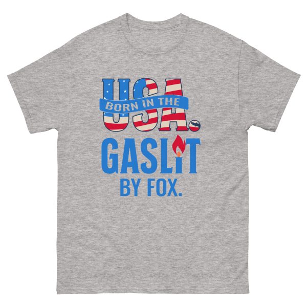 Unisex classic tee - Born in the USA Gaslit by Fox - Image 14
