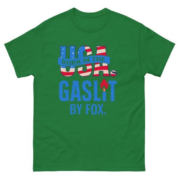 Unisex classic tee - Born in the USA Gaslit by Fox - Image 7